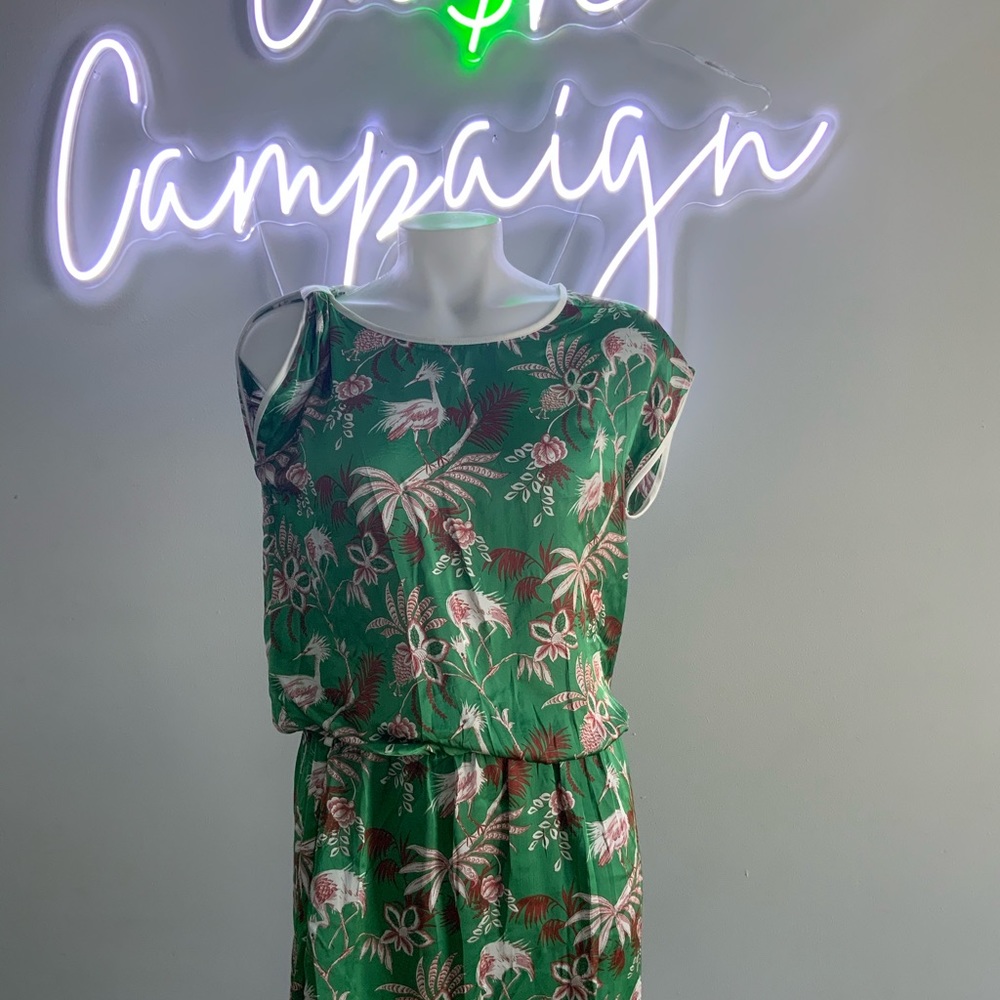 Vintage silk print dress